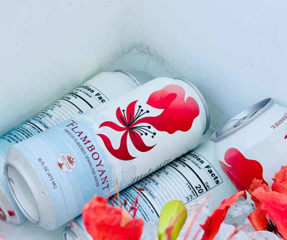 Flamboyant Sparkling Hibiscus Water